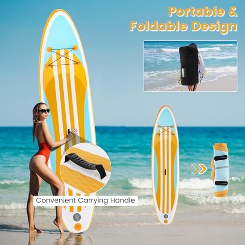 Paddle Board, Inflatable Stand Up Paddle Board with SUP 11FT Stripe