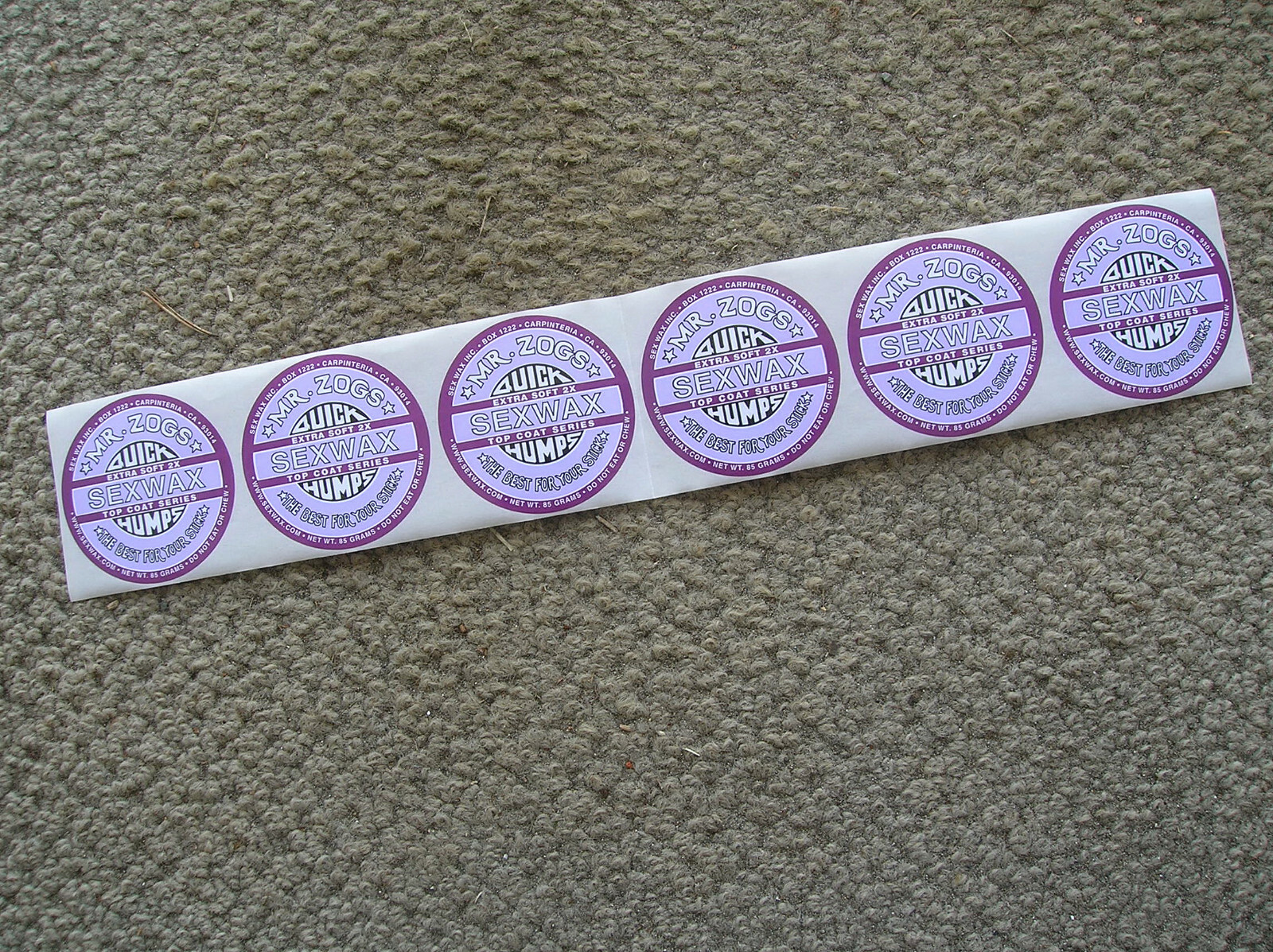 6 Mr zogs sex wax surfboard sticker sheet surfing longboard surfer surf vintage