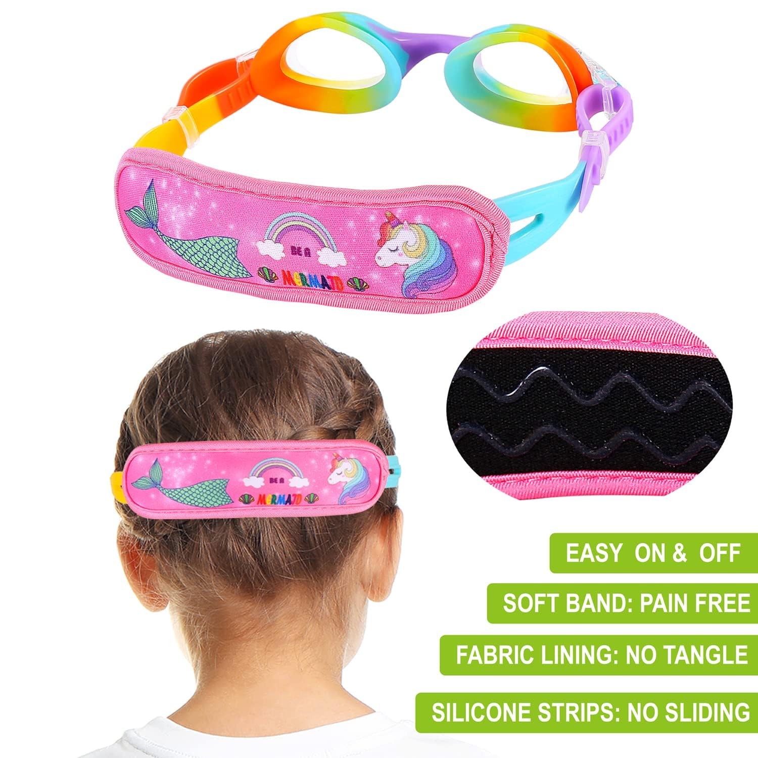 Kids Goggles, Toddler Goggles3/4/5/6 Years Old, Rainbow Mermaid Unicorn Goggl…