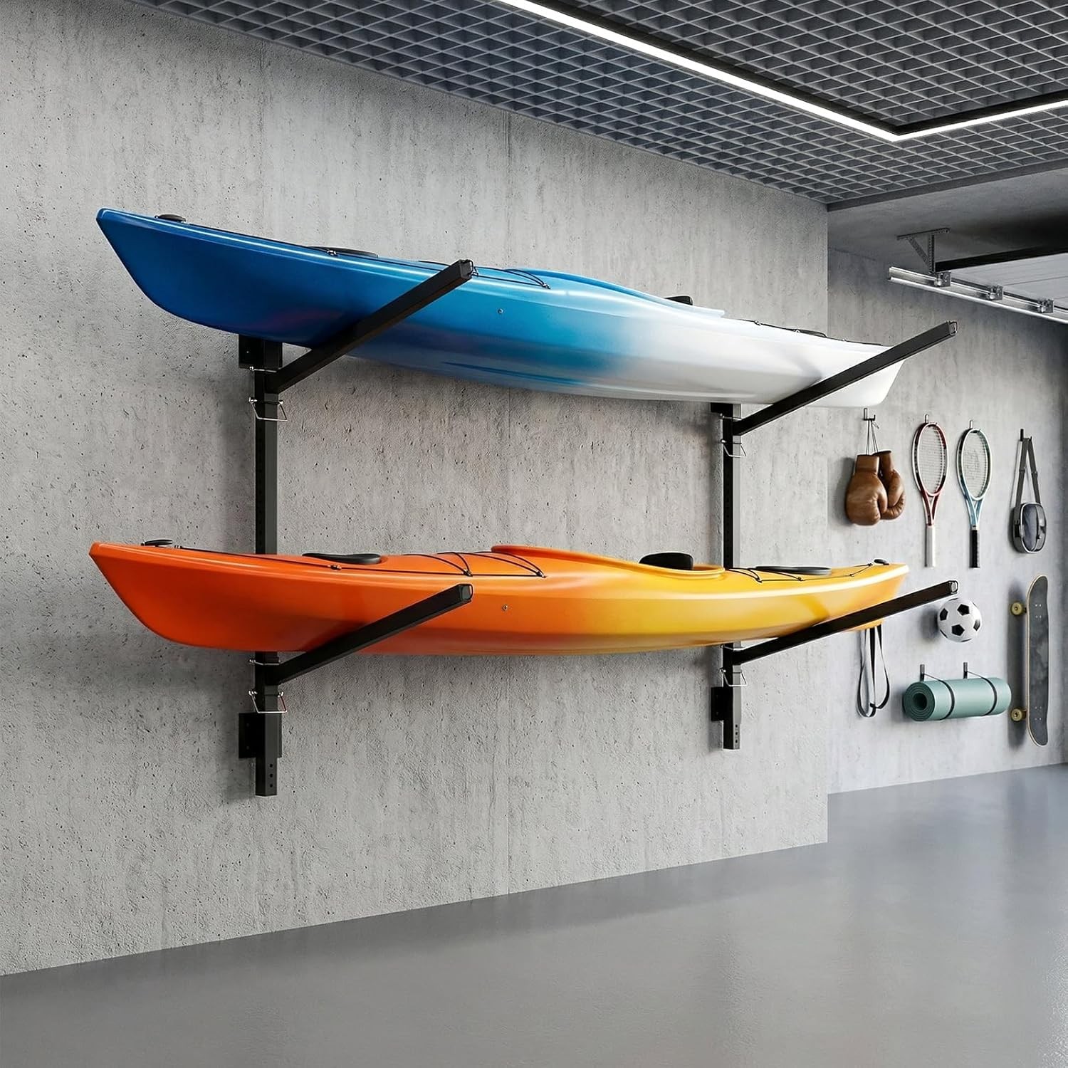 NAIZEA Kayak Storage Rack Freestanding Wall Mount 2 & 4 Tier Kayak Holder Stand