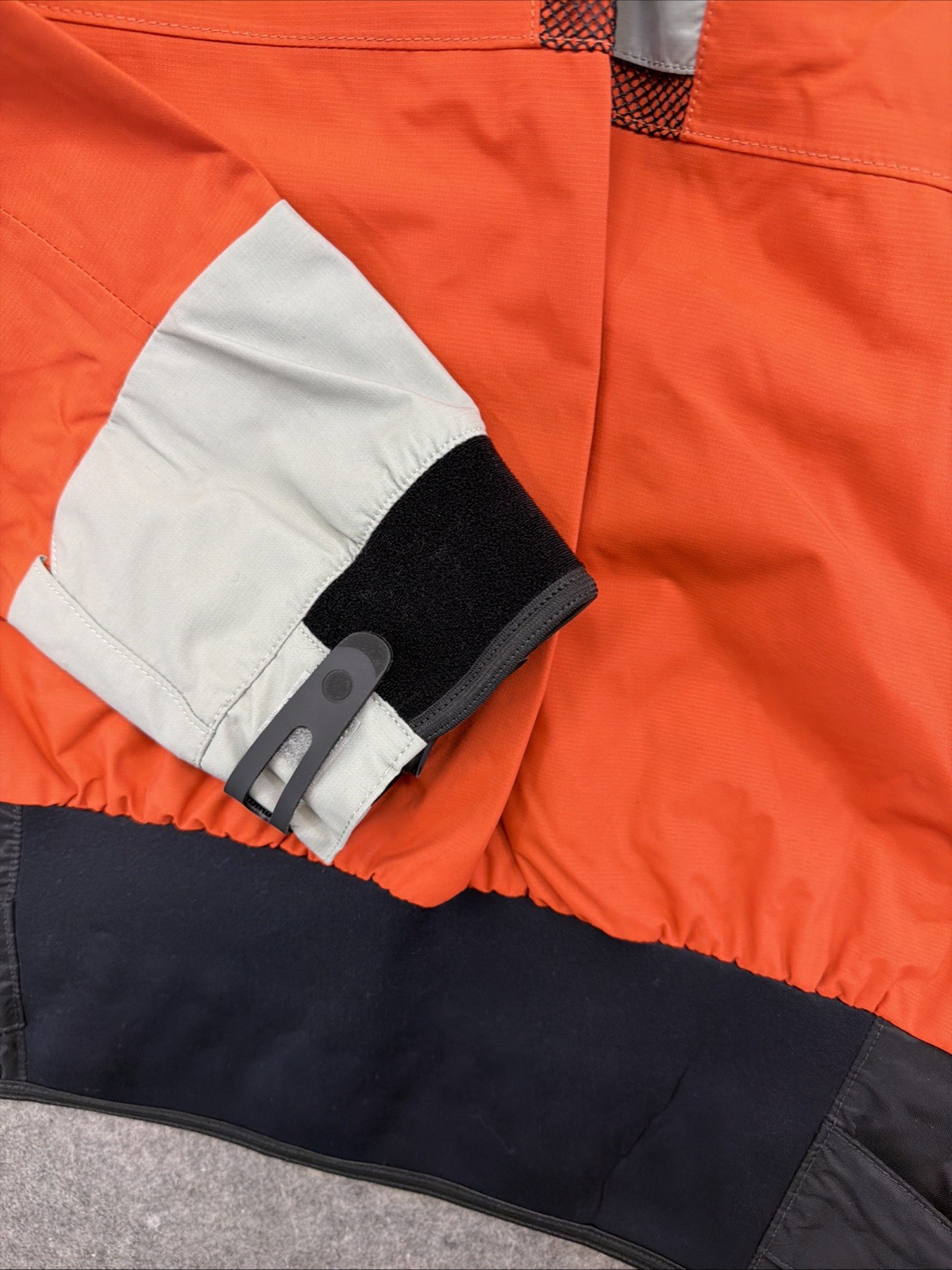 Peak X3 UK Whitewater Kayaking CagouleJacket Orange Grey Waterproof 1/2 Zip EUC