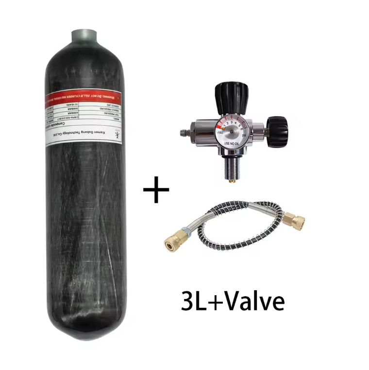 3L / 6.8L Carbon Fiber Cylinder High Pressure Air Tank Fill Station Scuba Diving
