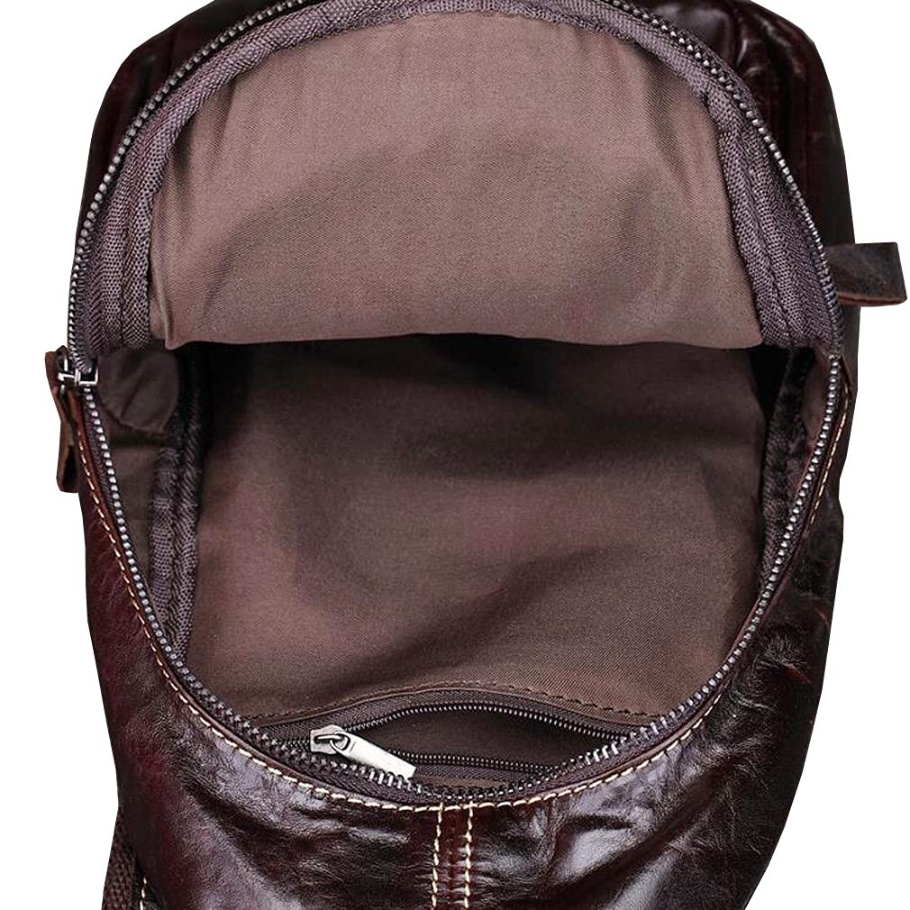 Leather Sling 18cm(W)x6cm(D)x31cm(H)(7.08″x2.36″x12.2″) approx;, #15coffee