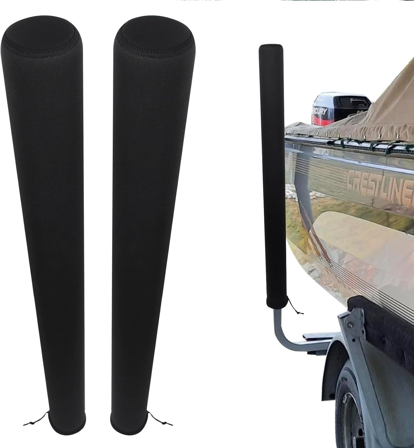 Boat Trailer Guide Pole Cover, 2 Pcs Neoprene Heavy Duty Marine Trailer Guide Pr