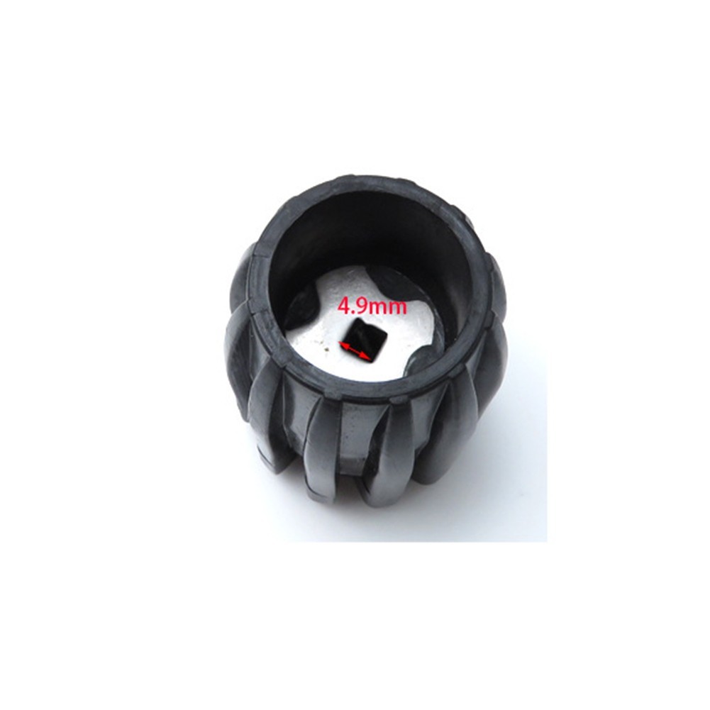 Ergonomic Design Diving Cylinder Valve Knob 49x38mm Rubber Stainless Steel