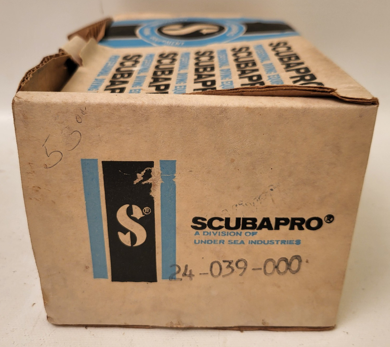 Vintage Scubapro Chrome & Tempered Glass Pro Scuba Snorkel Diving Goggles w/Box