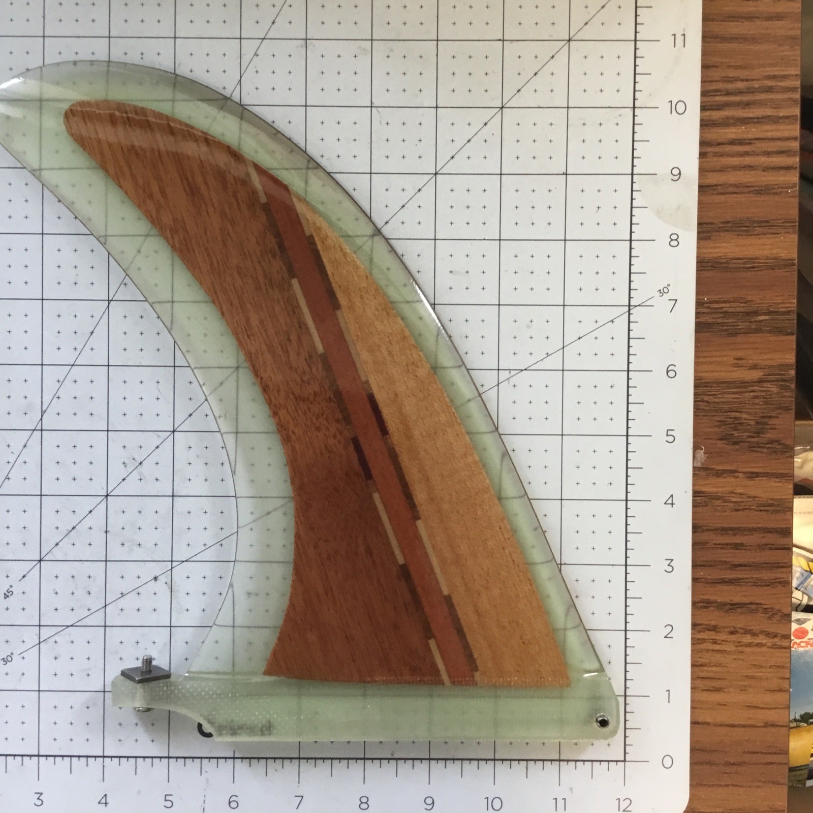 RFC 9 1/4” Dog House Wooden surfboard fin Surf Surfing