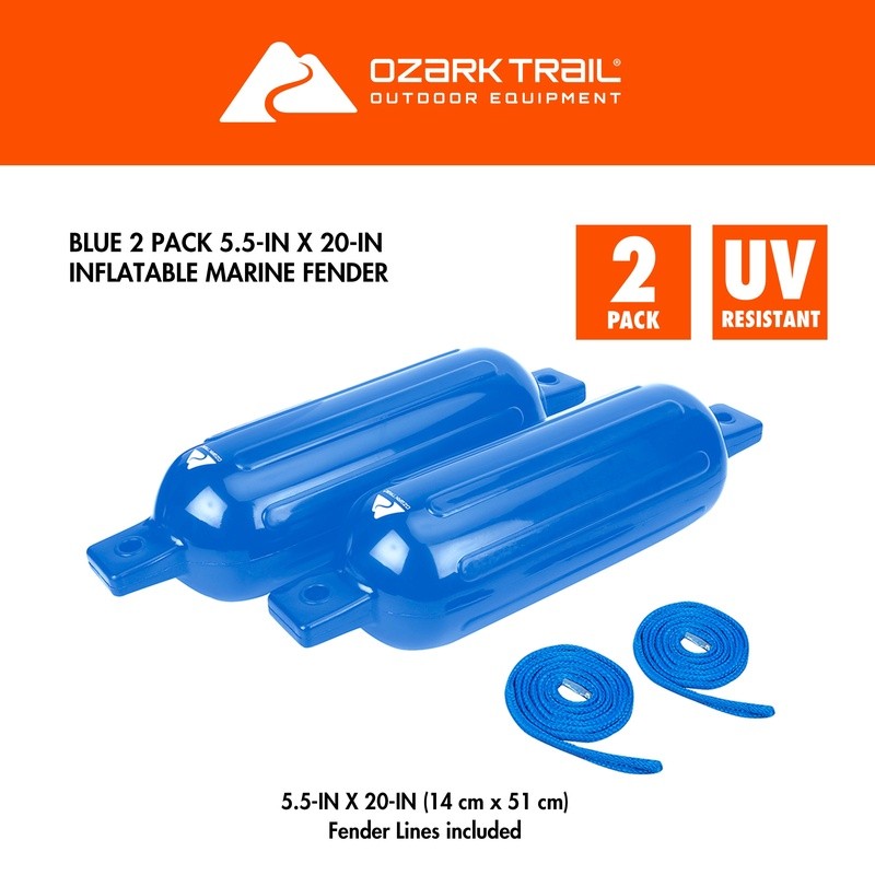 Inflatable Boat Fenders 2pack Marine Bumpers Durable PVC Docking Protection New