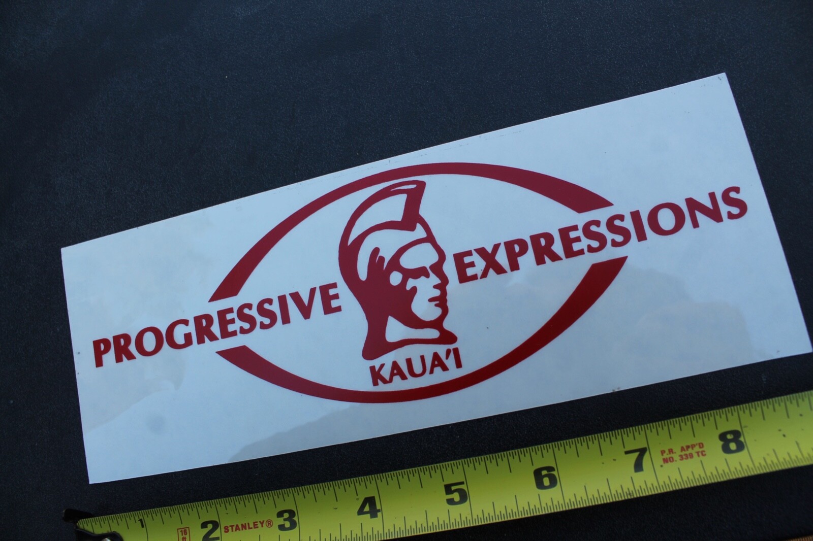 Progressive Expressions Kaua’i Hawaii Clear Red Rare V36 Vintage Surfing STICKER