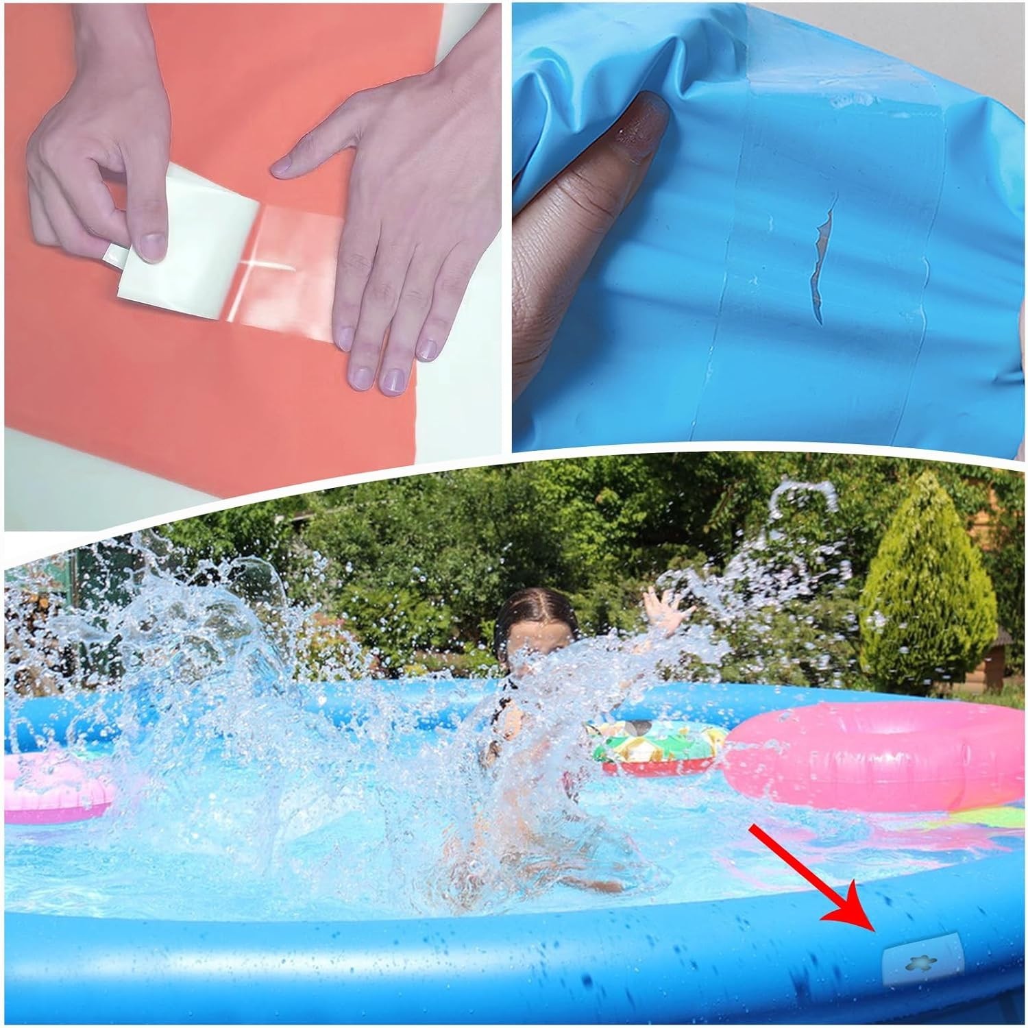 6-Pack Heavy-Duty TPU Inflatable Repair Kit, 3.5×3.5 In, Waterproof and Durable