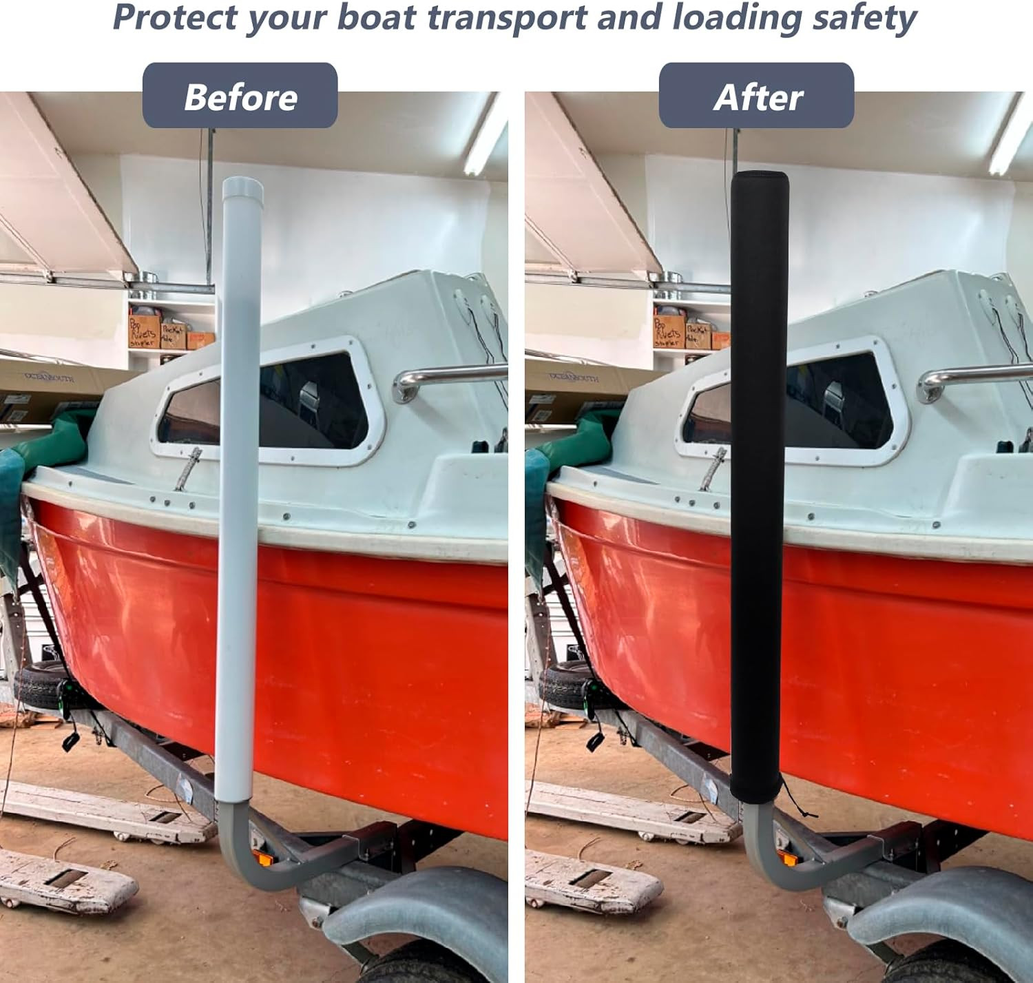 Boat Trailer Guide Pole Cover, 2 Pcs Neoprene Heavy Duty Marine Trailer Guide Pr
