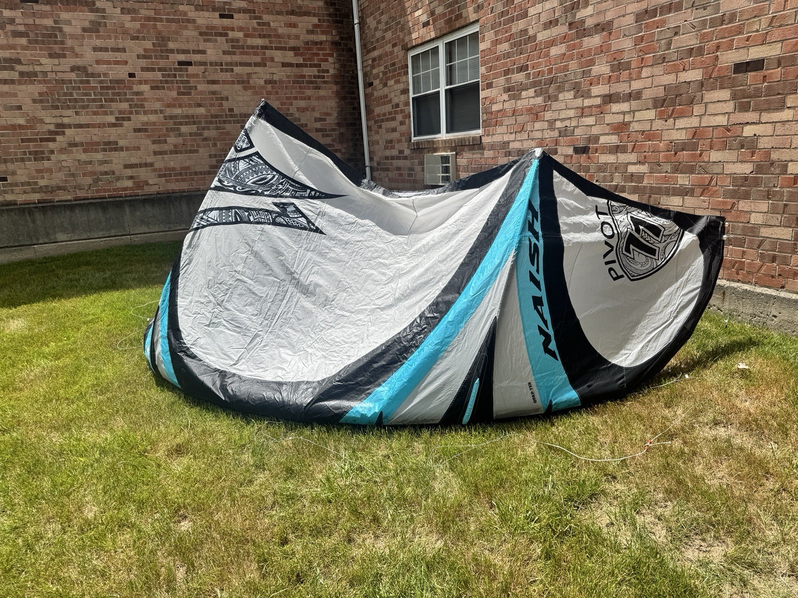 Naish Pivot Kitesurfing Kite w/ Bag Gray/Black/Blue Kitesurfing