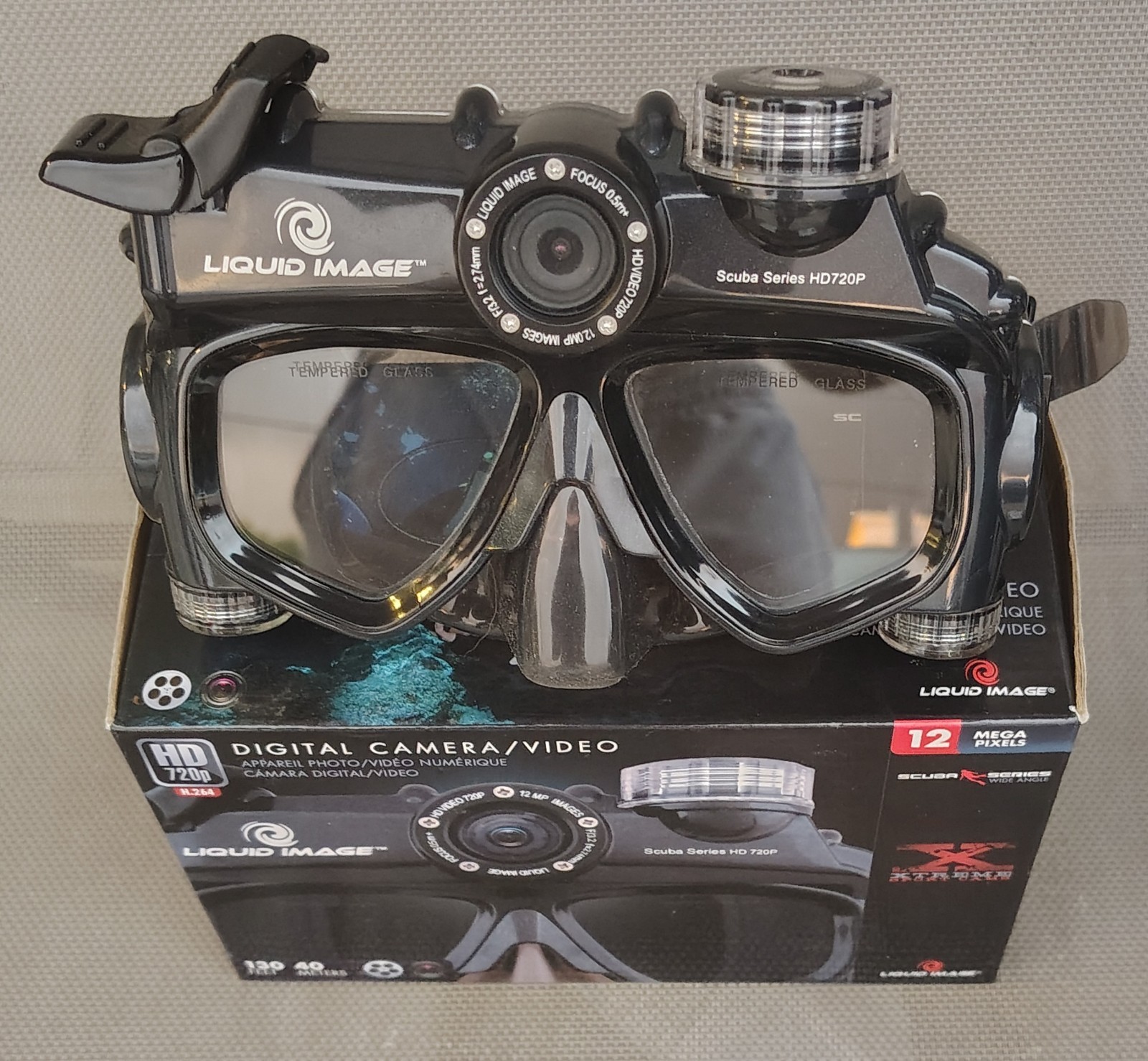 Liquid Image SCUBA GOGGLES w/12 MP Digital Camera / Video to 130′ AS-IS