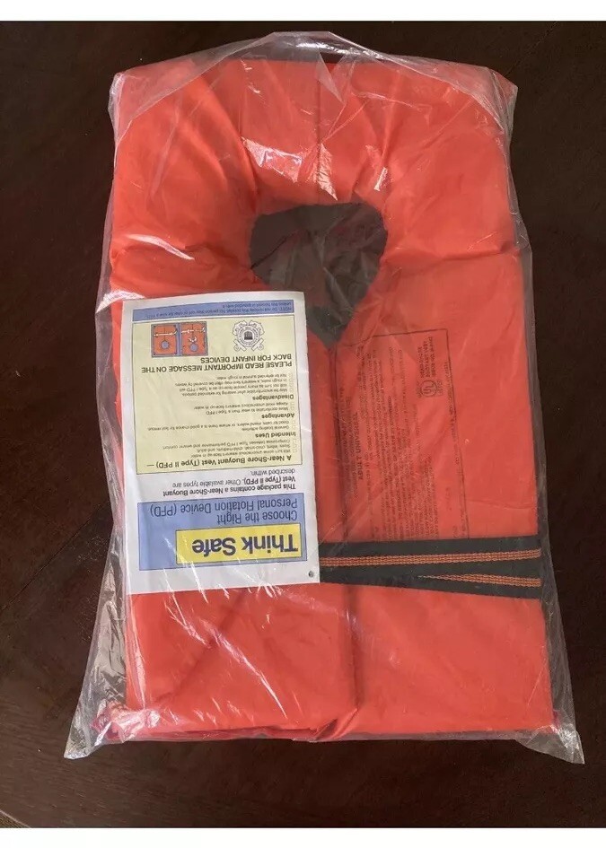 Kent U.S. Coast Guard Approved Buoyant Life Vest Adult Type 2 PFD Over-90lbs New