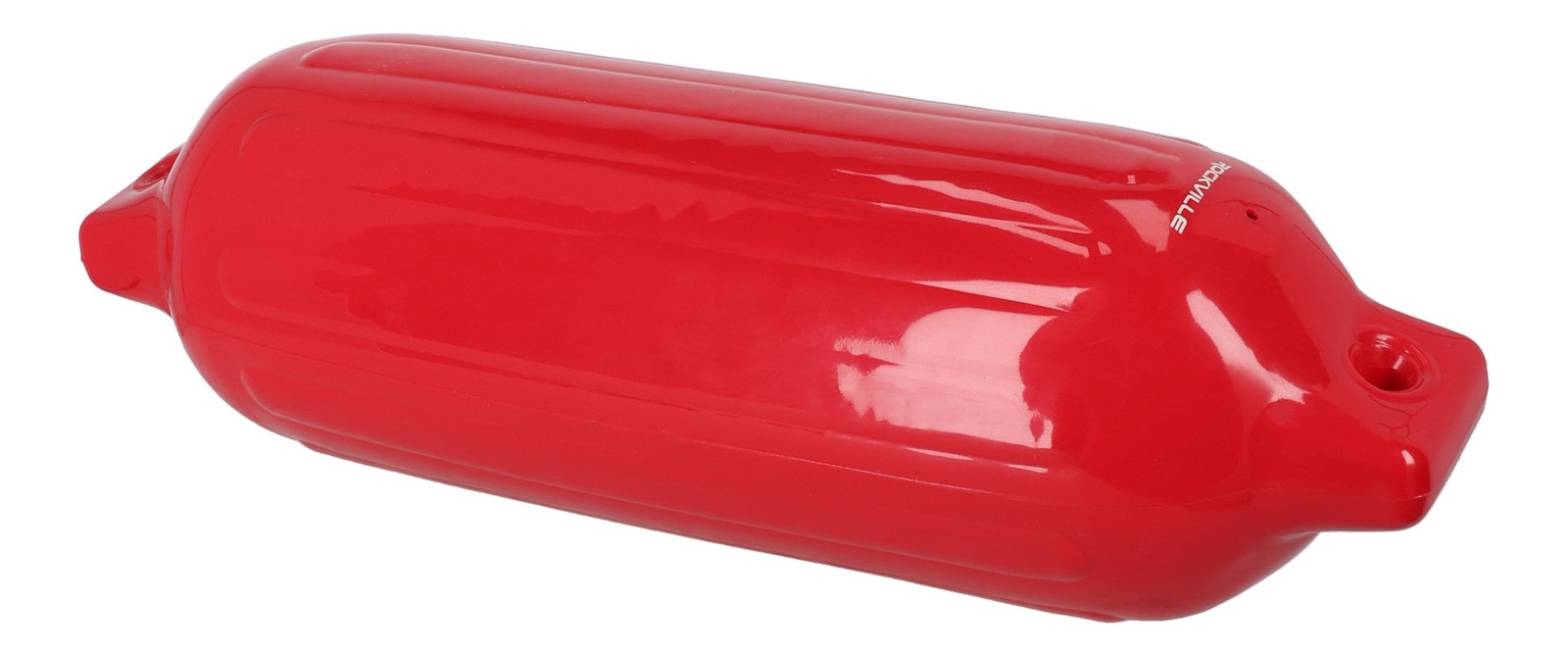 (2) Rockville FEN185-RED 8.5″ x 27″ Boat Fenders + 10 Foot Line Marine Bumpers