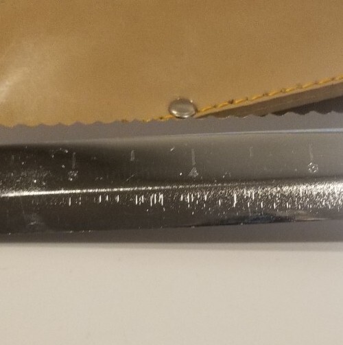 Vintage Diving Knife Dive Diver Tool Stainless Steel Yellow Rubber Handle Japan