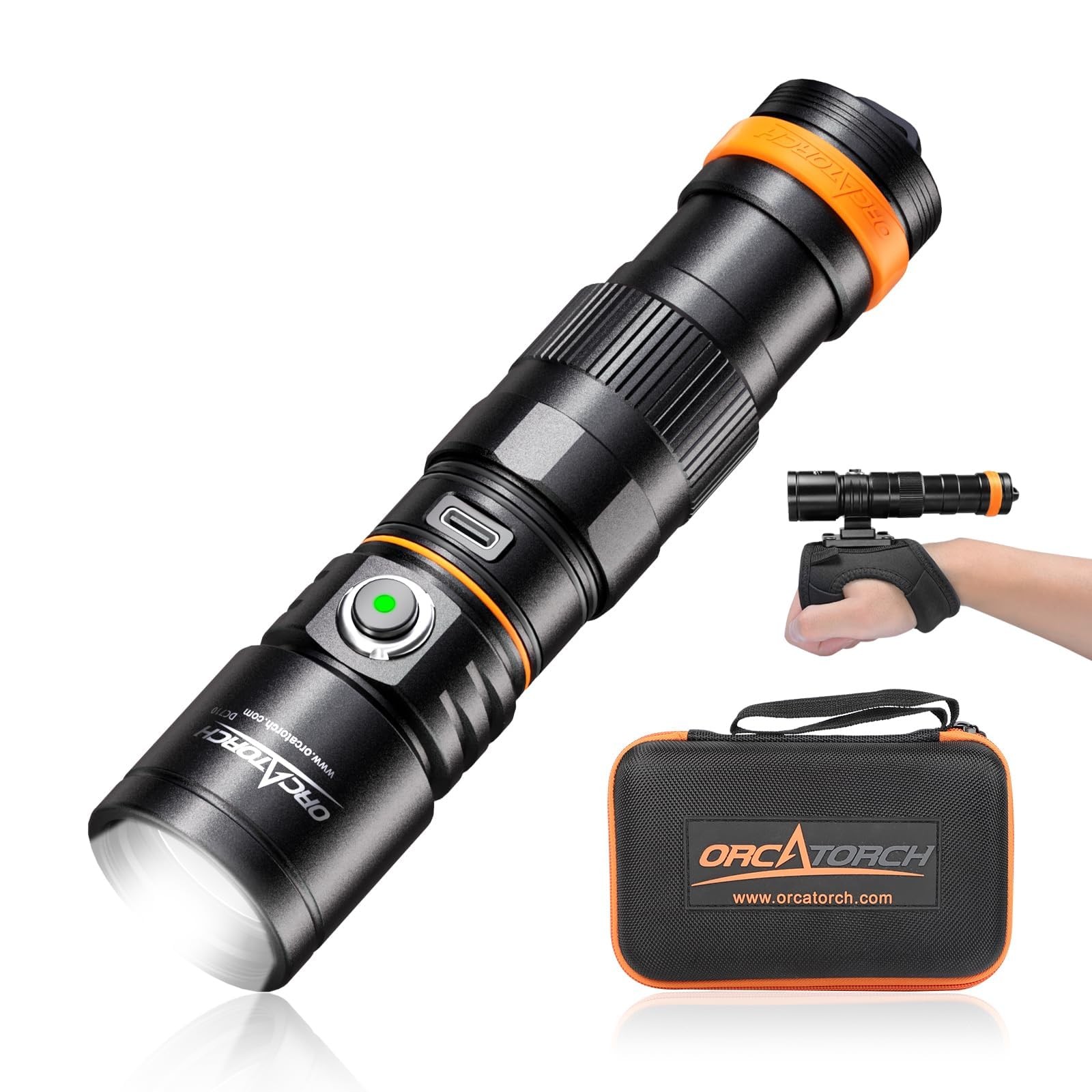 ORCATORCH DC710 Scuba Dive Light 3000 Lumen Rechargeable Underwater