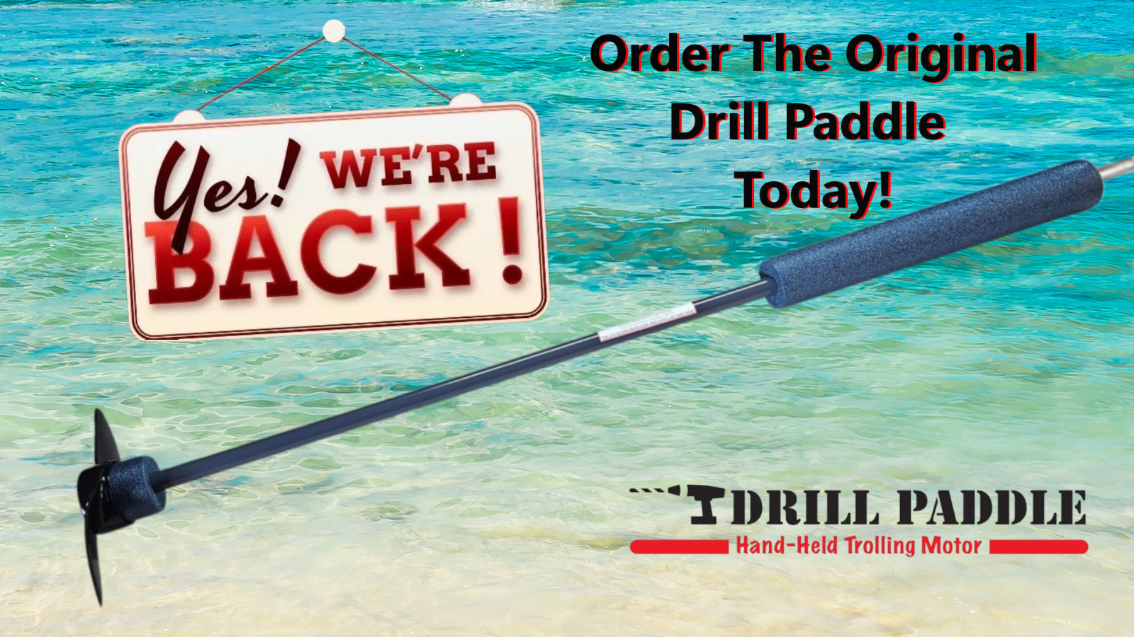 DRILL PADDLE® KAYAK,DINGY,BOAT,CANOE,SAIL,INFLATABLE,TUBE,PONTOON,FISH,REDNECK!
