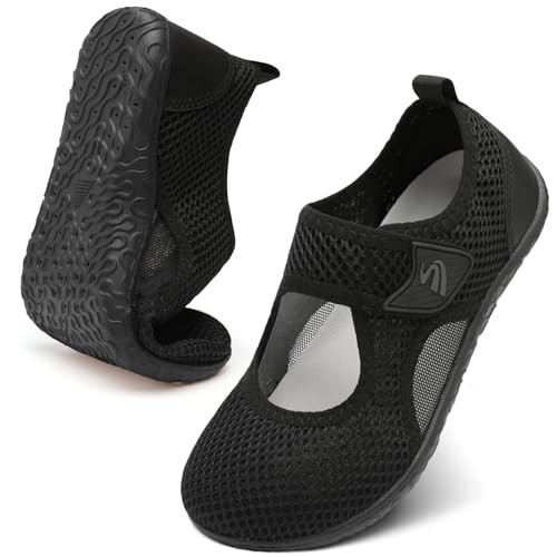 Water Shoes for Women Men Barefoot Swim Shoes 6.5-7.5 Women/5.5-6.5 Men Black
