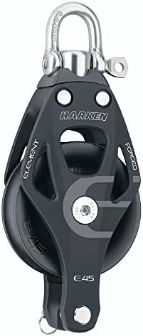 HARKEN Premium Sailing 45mm Single Element Swivel Boat Block w/Becket, Part 6231