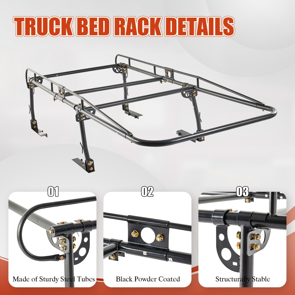 Universal Steel Over-cab Truck Bed Rack Contractor Pickup Lumber Full Size Rack