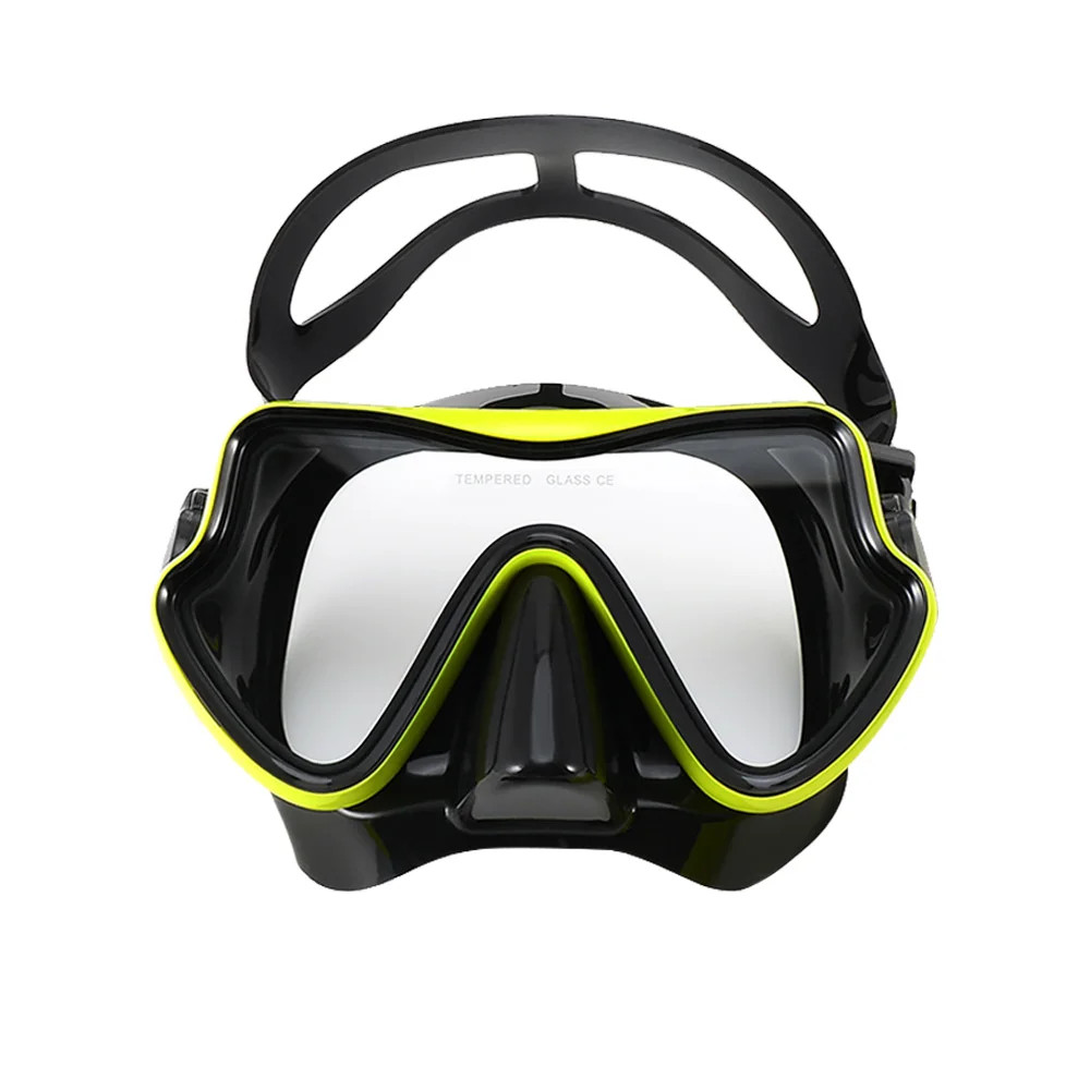 Diving Mask Snorkeling Goggles Panoramic HD Tempered Glass Anti Fog Mask Swim