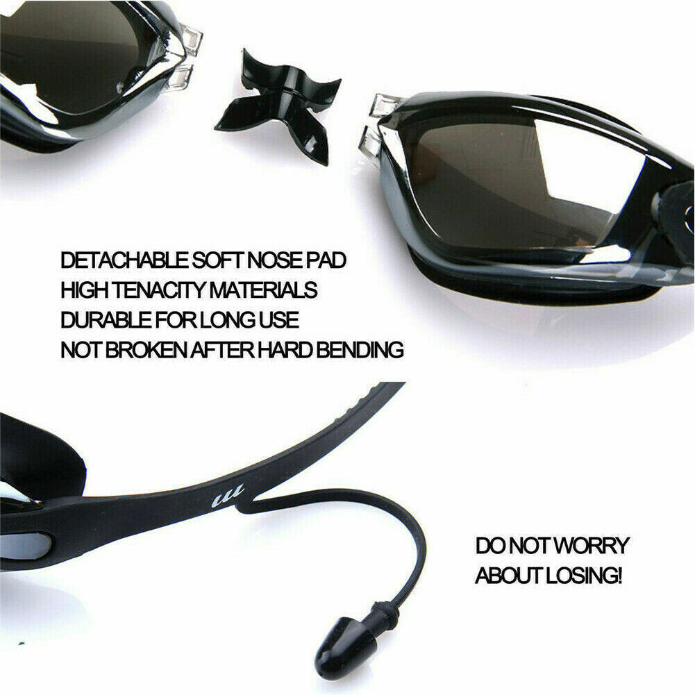 Anti-Fog Swimming Goggles Glasses UV protection for Women Men Kids with Ear Plug