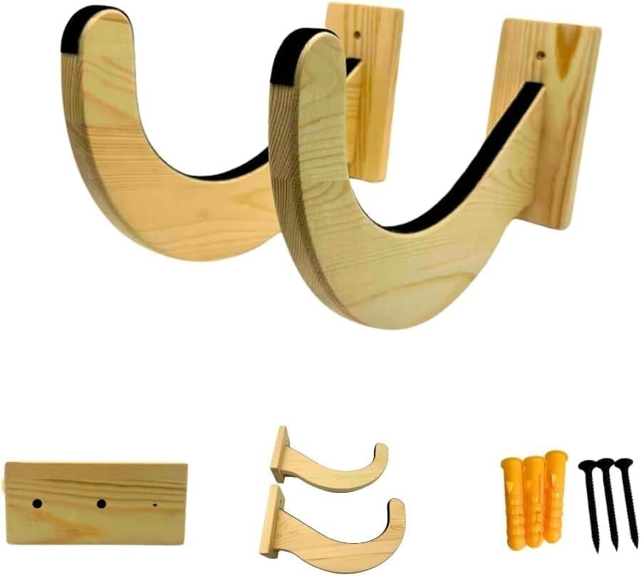 Surfboard Wall Mount Rack – Wooden Surf Board Wall Hangers – Adjustable Outdoor