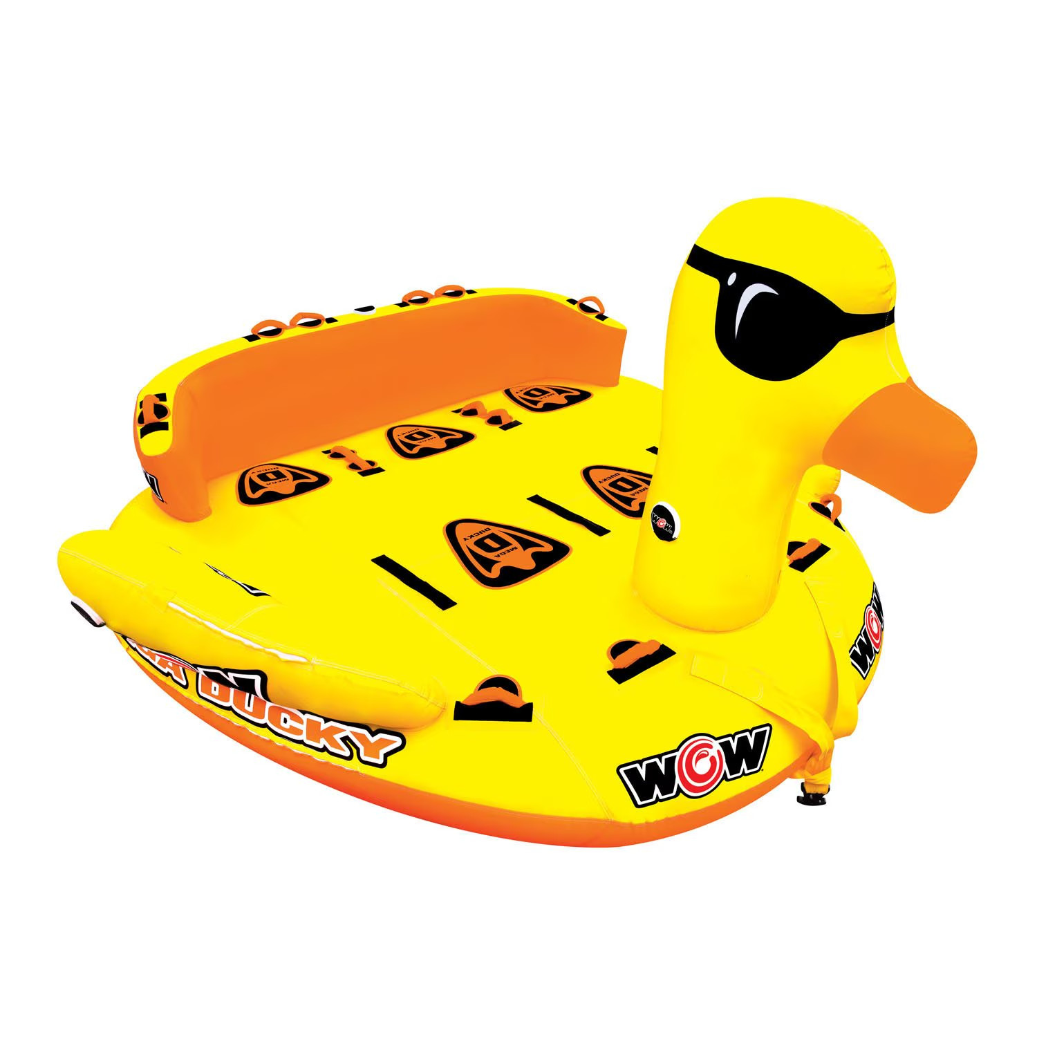Wow Sports 9.5ft Mega Ducky 5-Person Towable Front Back Tow Points Free Shipping