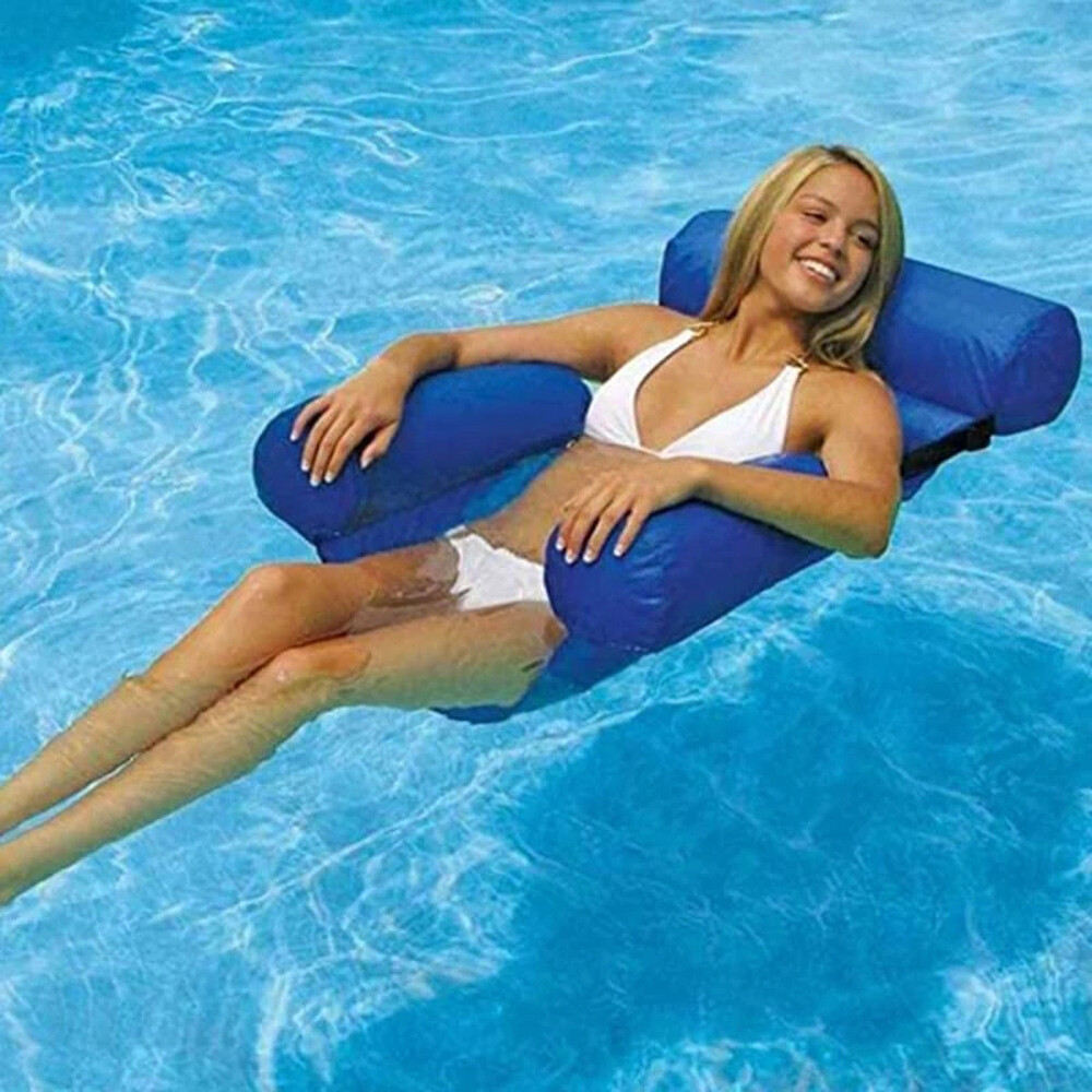 Floating Inflatable Swimming Pool Chair Relaxing Seat Water Bed Lounge Air Sofa