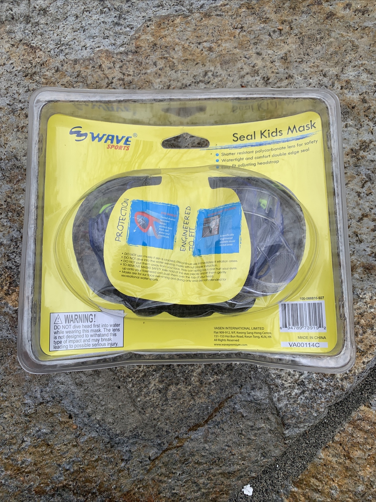 Wave Sports Ages 3 to 6 Snorkeling Seal Kids Mask Green Narrow Fit