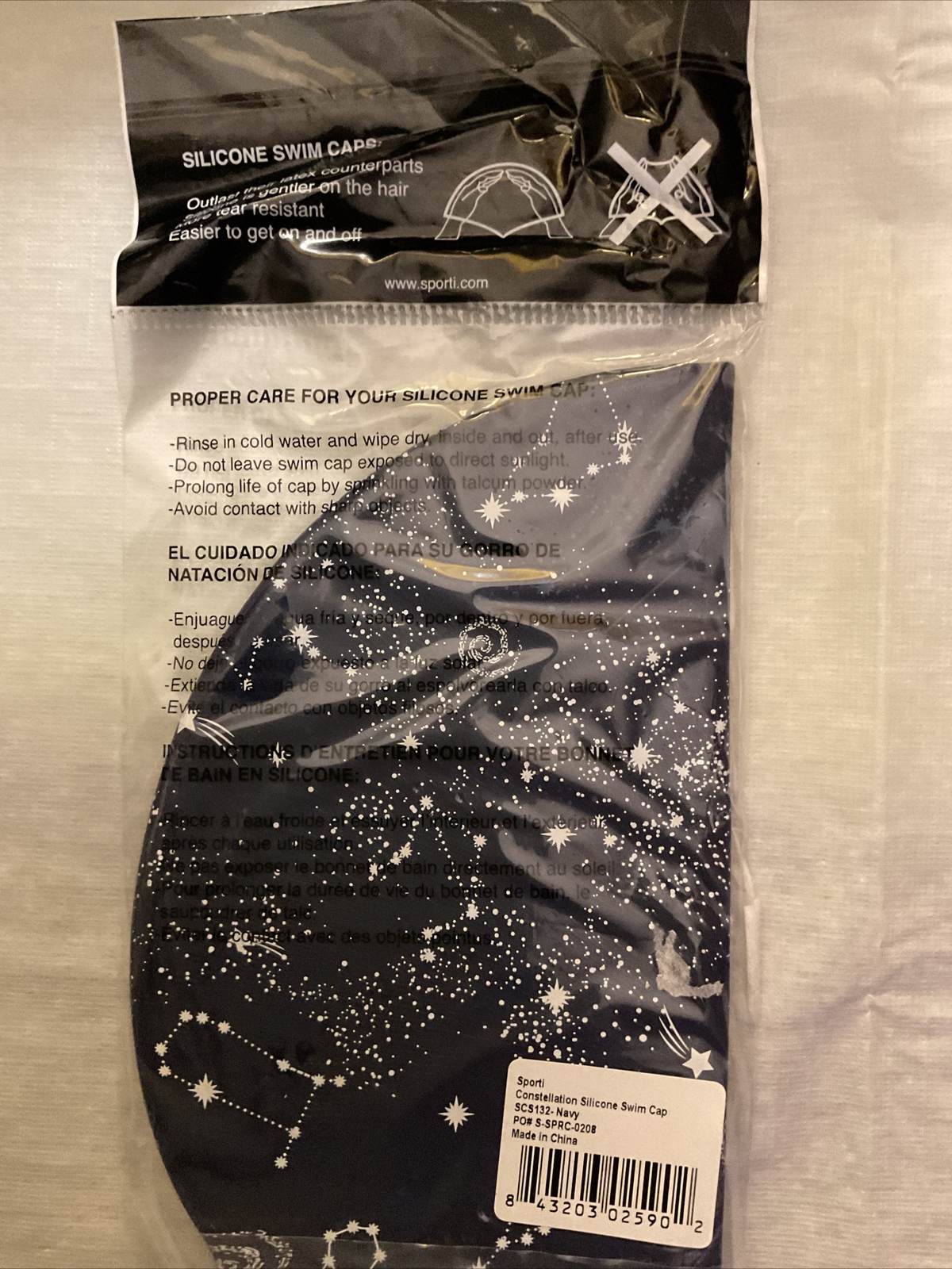 (Set Of 2)Sporti Swim Cap 100% Silicone NEW Sealed Multi Color High Performance