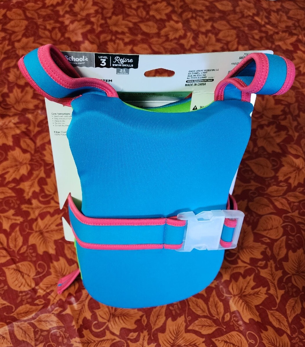 Swim School Progressive Swim Trainer Level 3 -Safety Vest = Ages 3-5 Max 38 lbs