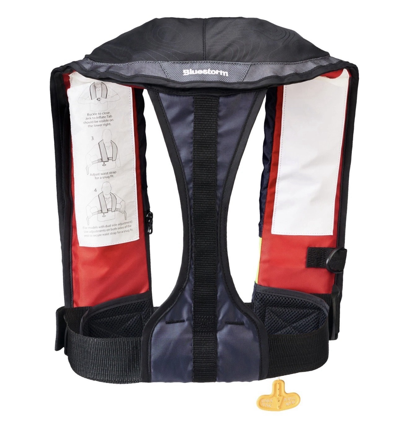 Bluestorm Stratus 35 Inflatable Life Jacket USCG Approved Type 2 PFD, Nitro Red
