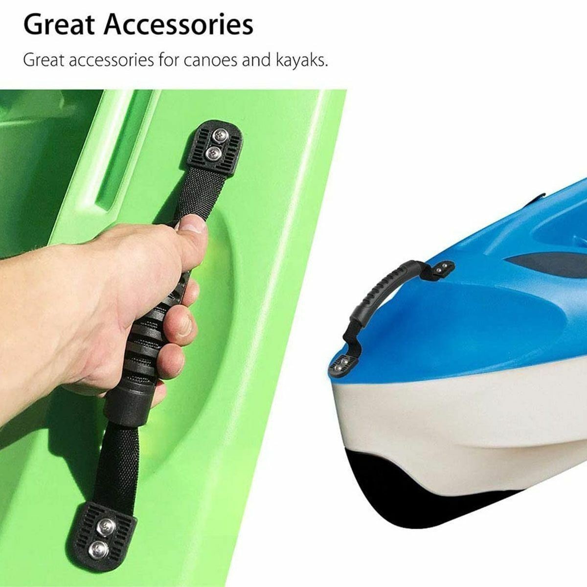 Kayak Rubber Handles w/ Screws Canoe Boat Side Mount Carry Handles Outdoor Sport