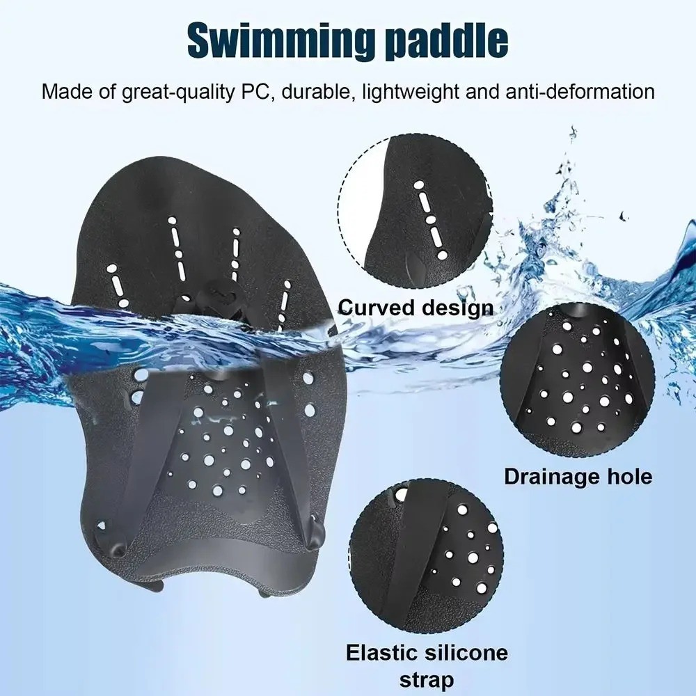 Swimming Hand Paddles Training Flippers with Adjustable Straps