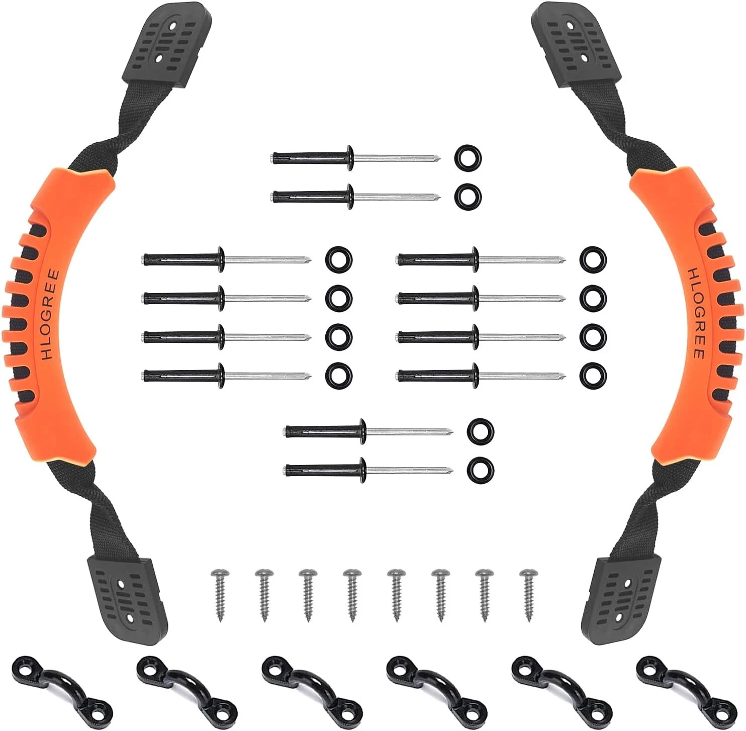 HLOGREE Kayak Handles 2/4 Pack,Kayak Carry Handle with Rivets,Kayak Replacement