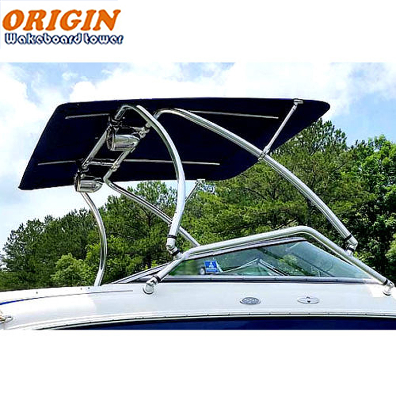 Origin Catapult Boat Wakeboard tower + Pro2 X Large Boat Tower Bimini Top