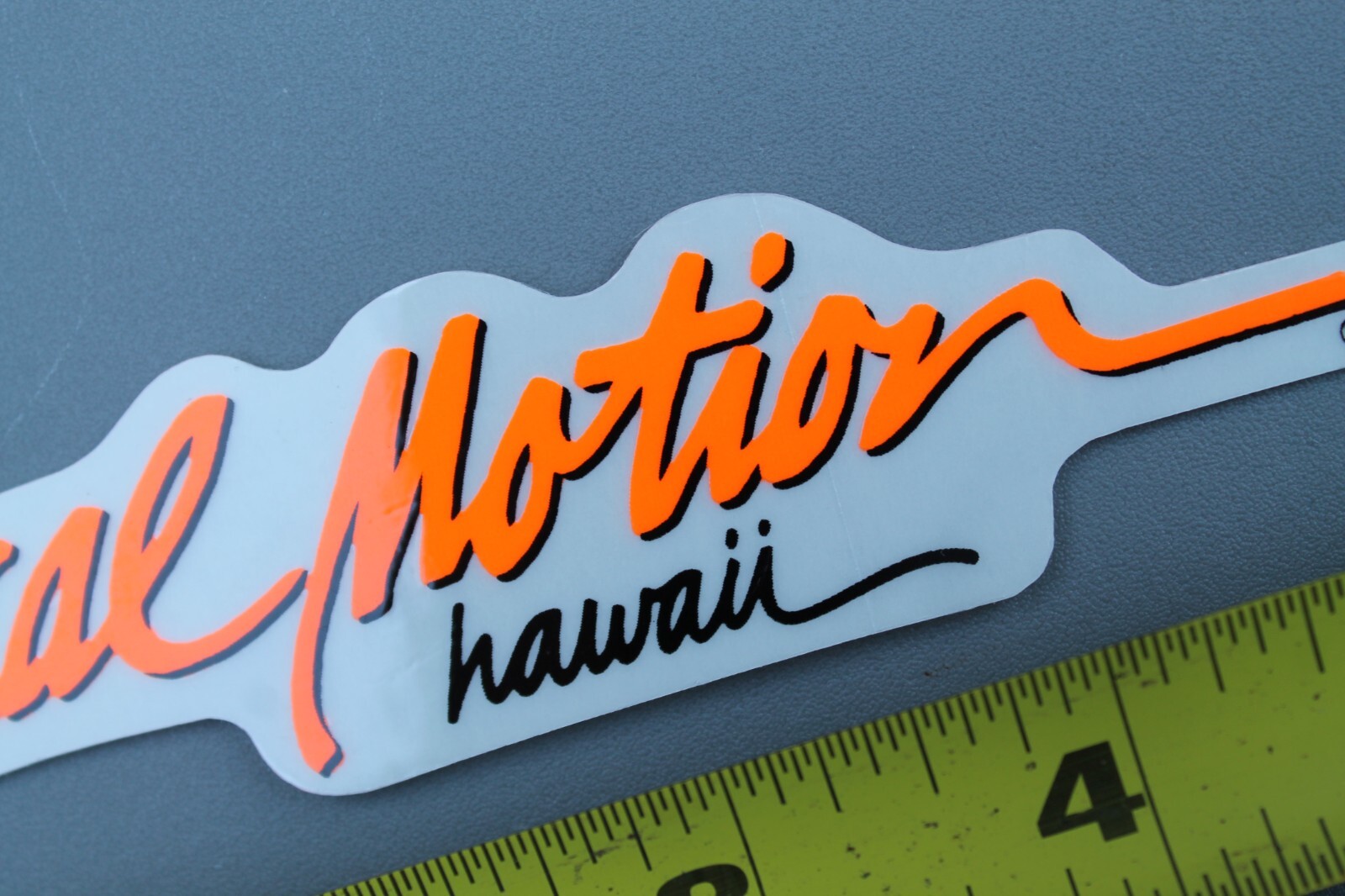 LOCAL MOTION Hawaii Surfboards Aloha Neon Orange 80s LM1 Vintage Surfing STICKER