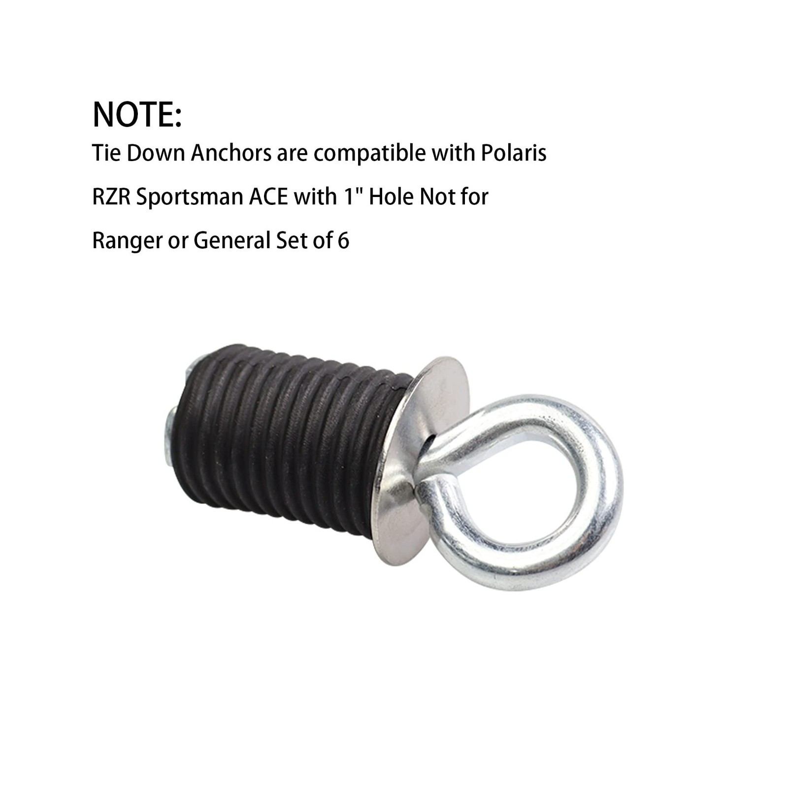 Tie Down Anchors Rubber Bed Anchors Compatible with Polaris RZR Sportsman ACE…