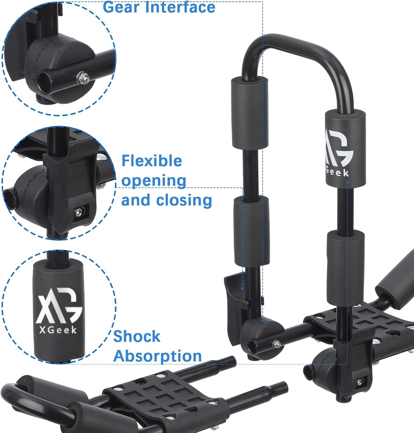 Kayak Roof Rack 4-In-1 Set of 1 for Kayak, Surfboard, Canoe and Ski Board Roofto