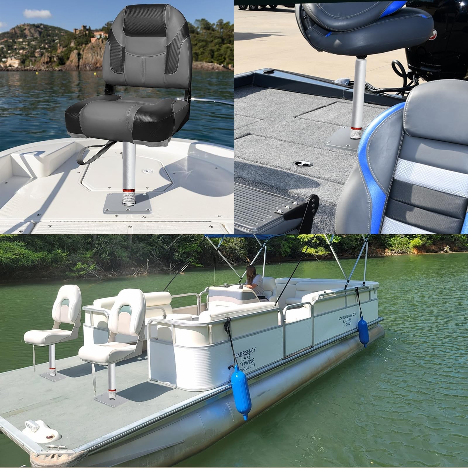 Boat Seat Pedestal Base Mount Kit 3/4″ Boat Seat Mount Pin Pedestal Kit | Inc…