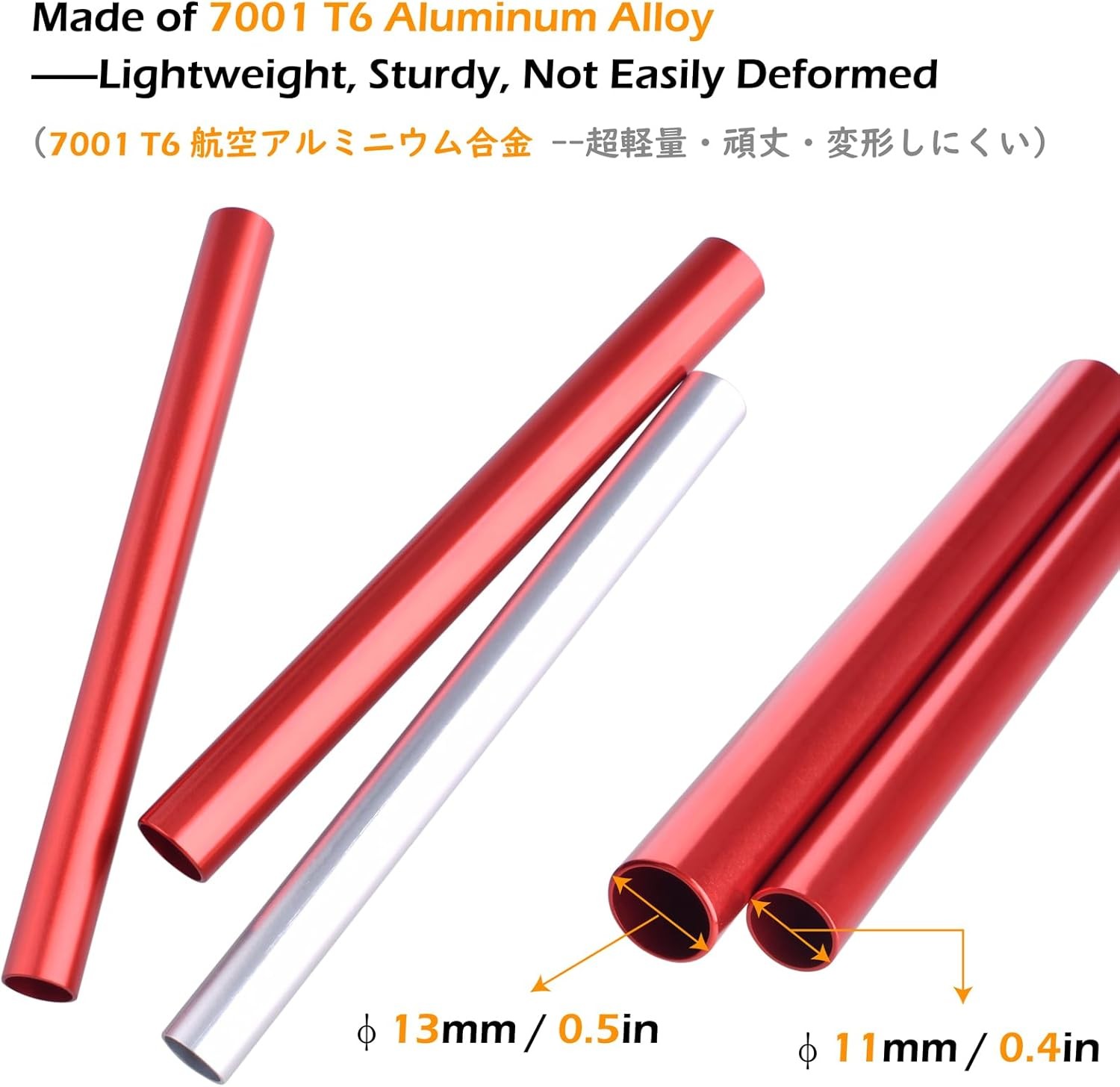 TRIWONDER Tent Pole Repair Splint Kit Spare 11mm, Silver – 10 Pack