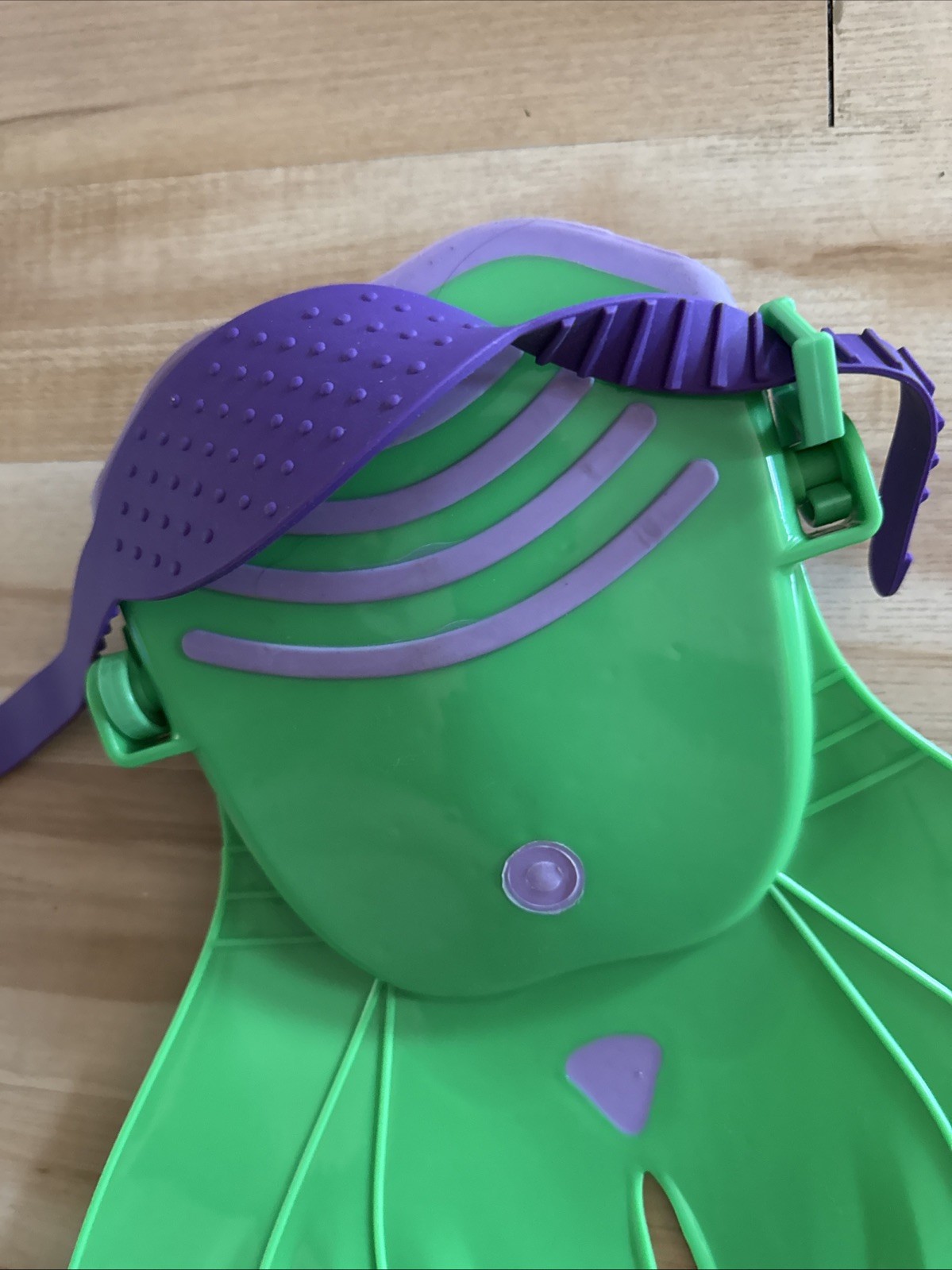 Mermaid SWIM Fins Fin – Green & Purple – Plastic & Rubber W/adjusable Strap