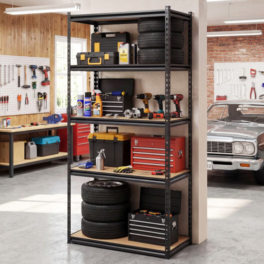 5-Tier Garage Shelving Unit 2200 LBS Metal Storage Shelves Adjustable Utility Ra