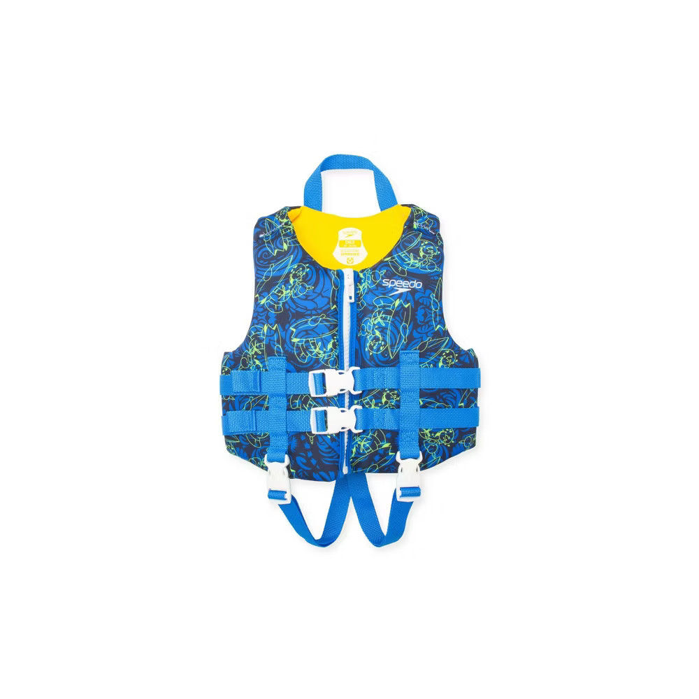 Speedo Kids Swimming Life Jacket Vest PFD USCG Approved 3-8 Years Swirl