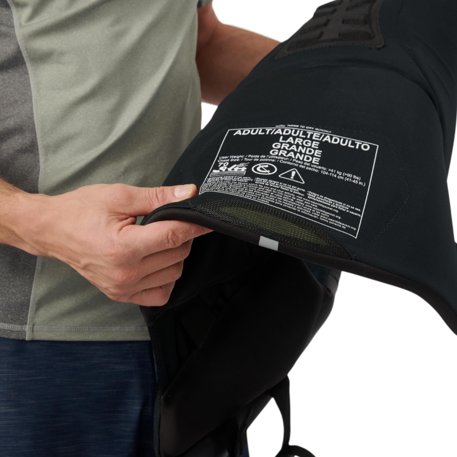 Sea-Doo Airflow Unisex PFD Life Vest Jacket USCG Approved Black Grey 2XL Unisex