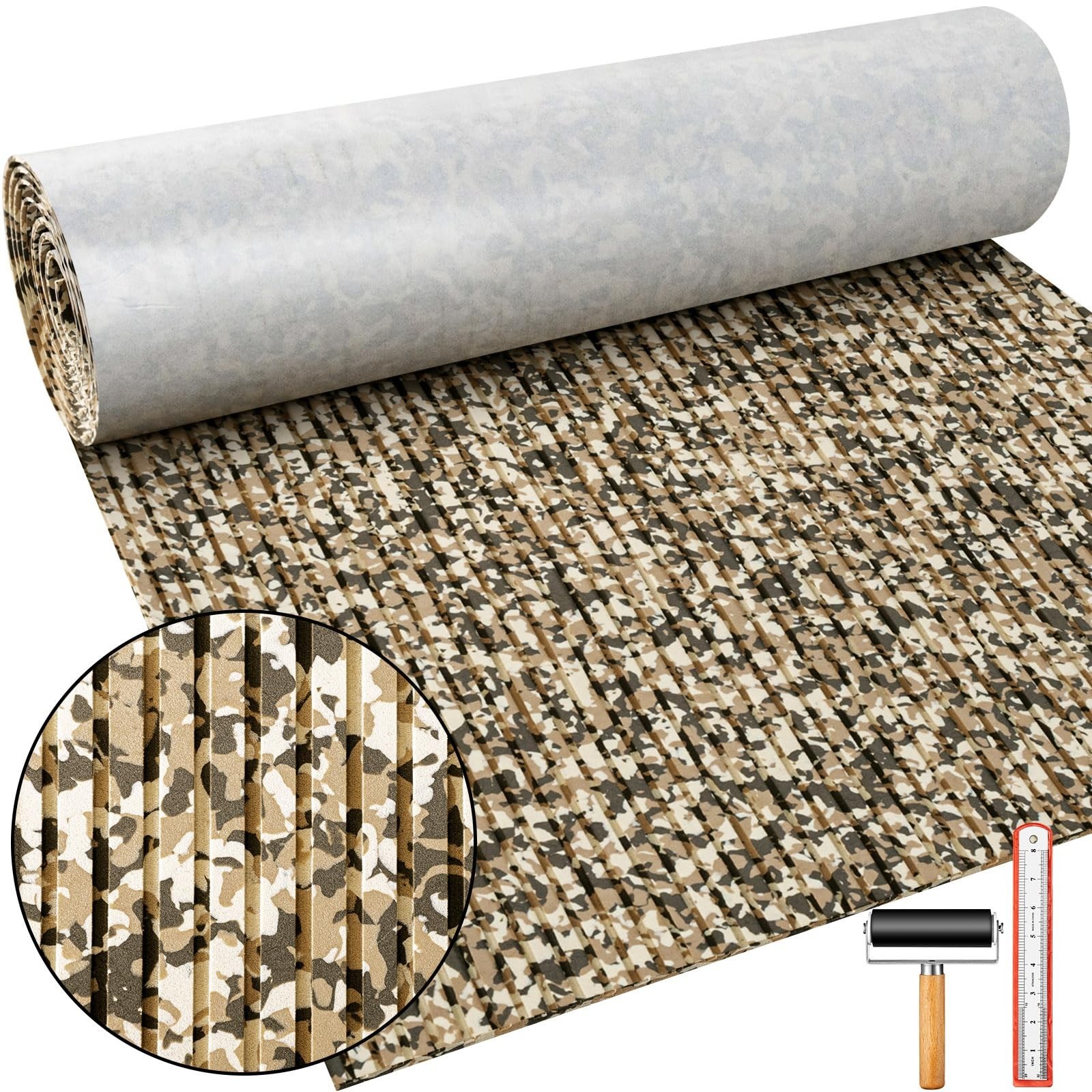 Tinideya Boat Flooring EVA Foam 94” x 47″ Boat Decking Non Slip Marine Camo …