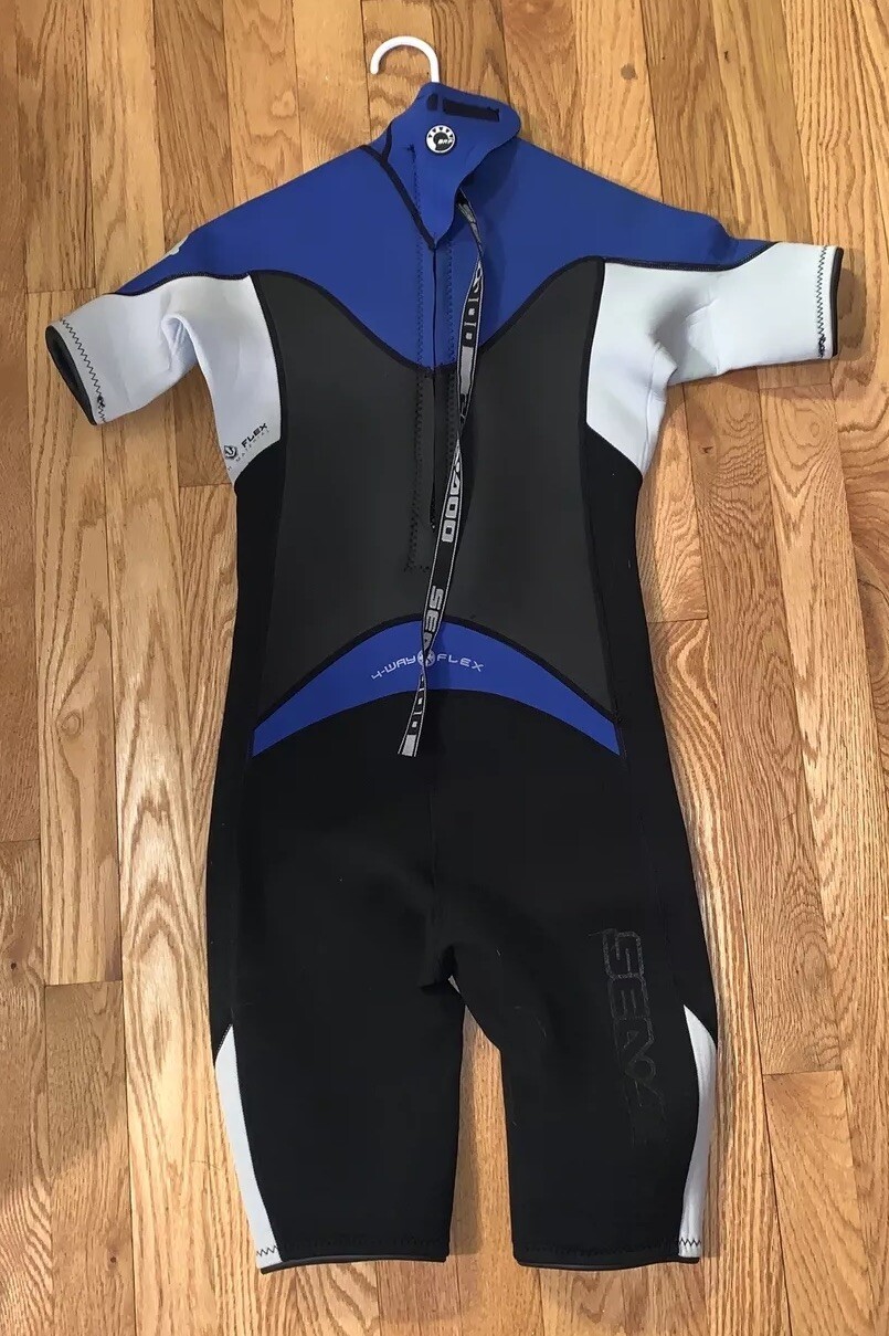 BRP Sea Doo Stall Ultra Flex Shorty Wet Suit Youth 12 Blue/Black/Gray