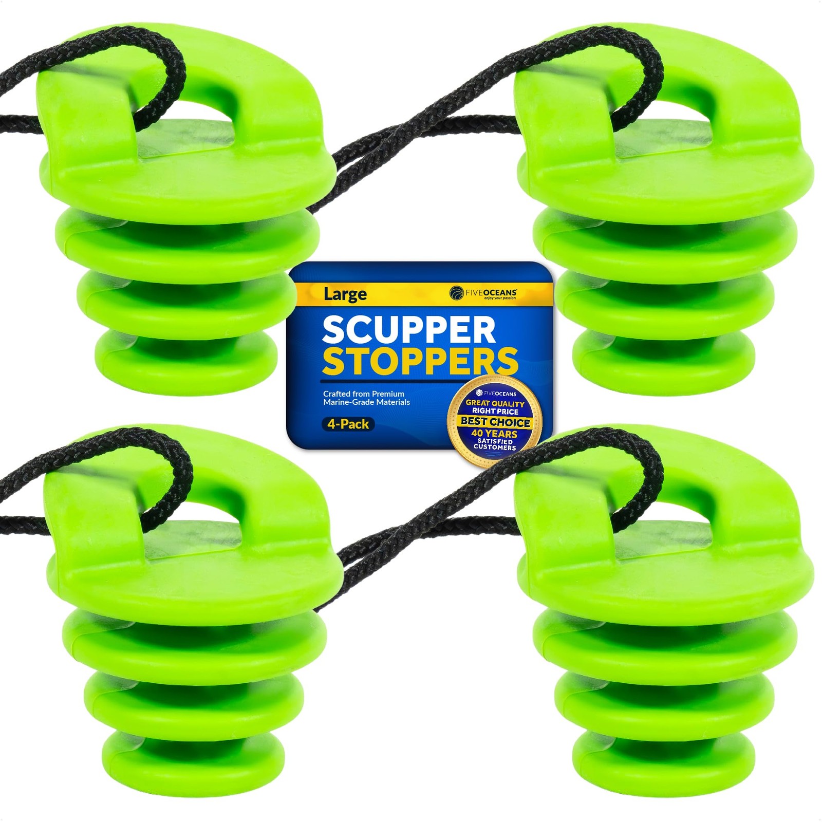 Universal Kayak Scupper Stoppers Multiple Sizes for Drain Hole Plugs Set New